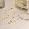 Wholesale Stainless Steel And Titanium Steel Women's Geometric Square Pendant Necklace With 14K Gold Plated Electroplating Treatment