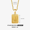 Wholesale Stainless Steel And Titanium Steel Women's Letter Square Necklace With Electroplating Treatment