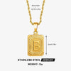 Wholesale Stainless Steel And Titanium Steel Women's Letter Square Necklace With Electroplating Treatment