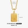 Wholesale Stainless Steel And Titanium Steel Women's Letter Square Necklace With Electroplating Treatment