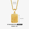 Wholesale Stainless Steel And Titanium Steel Women's Letter Square Necklace With Electroplating Treatment
