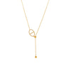 Wholesale 316L Stainless Steel And 316L Stainless Steel Women's Light Luxury Geometric Sunshaped Tassel Adjustable Clavicle Necklace With Electroplating