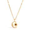 Wholesale Stainless Steel And Titanium Steel Women's Light Luxury Niche Necklace With Star Moon Pendant And Electroplating