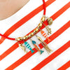 Wholesale Stainless Steel Animal Multi Pendant Necklace With Electroplating Seahorse Octopus Conch Clownfish Design