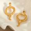 Wholesale Stainless Steel Animal Snakeshaped Electroplated 18K Gold Waterproof Fashion Earrings For Women