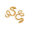 Wholesale Stainless Steel Animal Style Geometric Snake Earrings With Electroplating