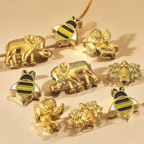 Wholesale Stainless Steel Animal Totem Jewelry Pendant Electroplated Handmade For Bracelet And Necklace