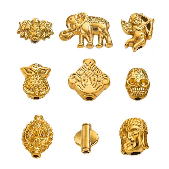 Wholesale Stainless Steel Animal Totem Jewelry Pendant Electroplated Handmade For Bracelet And Necklace
