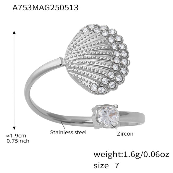 Wholesale 316L Stainless Steel Animal Zodiac Open Ring Jewelry With Electroplating