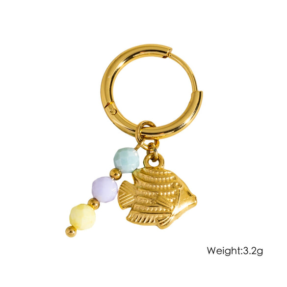 Wholesale Stainless Steel Animal Zodiac Original Design Hoop Earrings For Women With Vacuum In Furnace Electroplating