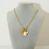 Wholesale Stainless Steel Animal Zodiac Pattern Cross Chain Pendant Necklace Electroplated With 18K Gold For Women