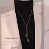 Wholesale Stainless Steel Animal Zodiac Pattern Pull Out Butterfly Pendant Long Sweater Chain Pig Nose Necklace Jewelry