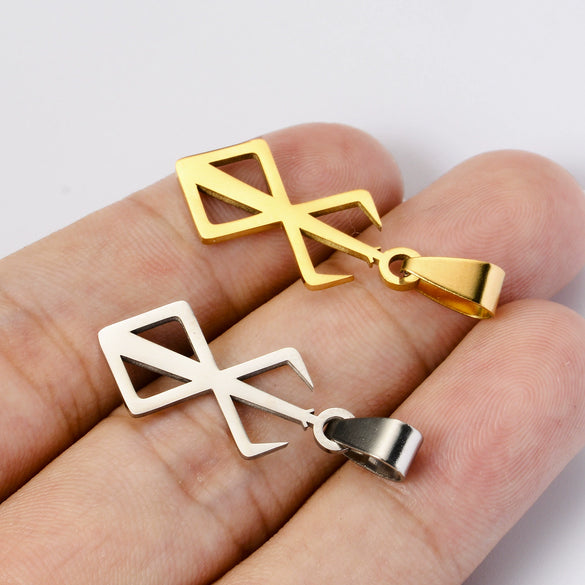 Wholesale Stainless Steel Anime Egg Pendant With Electroplating Berserk Sword Wind Legend Style