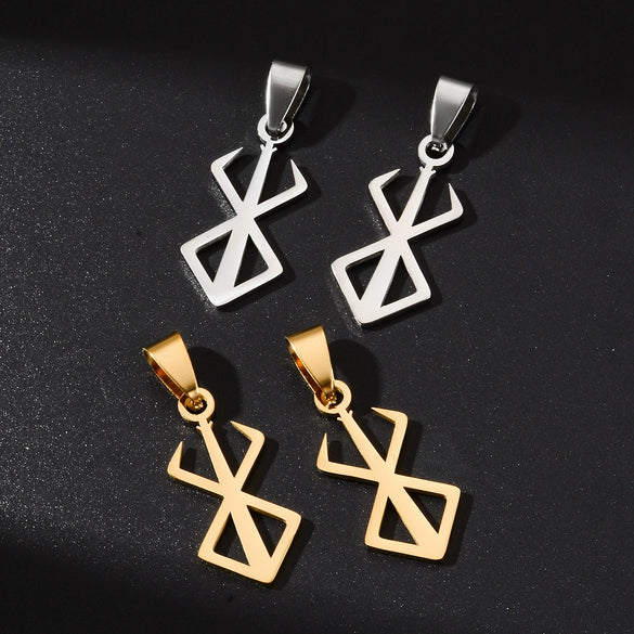 Wholesale Stainless Steel Anime Egg Pendant With Electroplating Berserk Sword Wind Legend Style