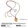 Wholesale Stainless Steel Asymmetrical Liquid Glossy Cut Out Pendant Necklace With Geometric Pattern And Electroplating For Women