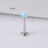 Wholesale Stainless Steel Australian Gem Fashion Ol Round Bead Polishing Ear Ring