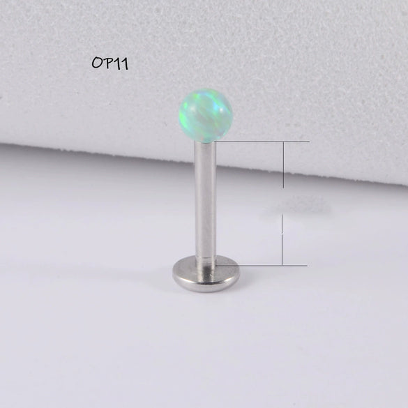 Wholesale Stainless Steel Australian Gem Fashion Ol Round Bead Polishing Ear Ring