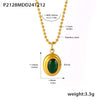 Wholesale Stainless Steel Ball Chain Necklace With Water Drops Delicate Small Pendant Zircon Geometric Pattern Pvd Plated 18K True Gold For Women