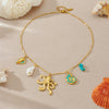 Wholesale Stainless Steel Bamboo Thin O Chain Goldplated Animal Zodiac Pendant Necklace