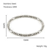 Wholesale 316L Stainless Steel Bamboo Titanium Steel Beaded Plain Ring Bracelet With Electroplating Design