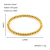 Wholesale 316L Stainless Steel Bamboo Titanium Steel Beaded Plain Ring Bracelet With Electroplating Design