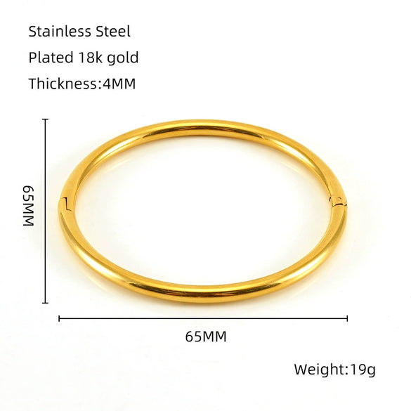 Wholesale 316L Stainless Steel Bamboo Titanium Steel Beaded Plain Ring Bracelet With Electroplating Design