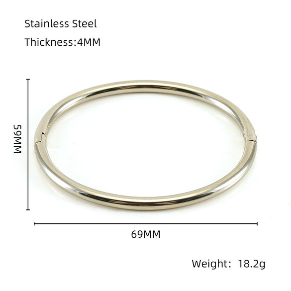 Wholesale 316L Stainless Steel Bamboo Titanium Steel Beaded Plain Ring Bracelet With Electroplating Design