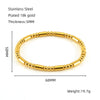 Wholesale 316L Stainless Steel Bamboo Titanium Steel Beaded Plain Ring Bracelet With Electroplating Design