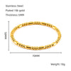Wholesale 316L Stainless Steel Bamboo Titanium Steel Beaded Plain Ring Bracelet With Electroplating Design