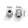 Wholesale Stainless Steel Bead Accessories With Hirback Pattern And Electroplating Process Light Luxury Style Drum Beads