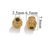 Wholesale Stainless Steel Bead Accessories With Hirback Pattern And Electroplating Process Light Luxury Style Drum Beads