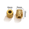 Wholesale Stainless Steel Bead Accessories With Hirback Pattern And Electroplating Process Light Luxury Style Drum Beads