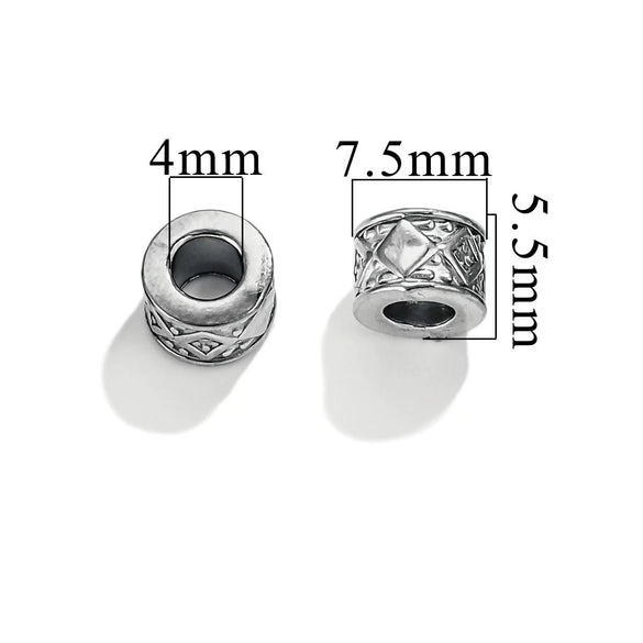 Wholesale Stainless Steel Bead Accessories With Hirback Pattern And Electroplating Process Light Luxury Style Drum Beads