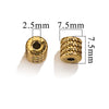 Wholesale Stainless Steel Bead Accessories With Hirback Pattern And Electroplating Process Light Luxury Style Drum Beads