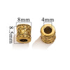 Wholesale Stainless Steel Bead Accessories With Hirback Pattern And Electroplating Process Light Luxury Style Drum Beads