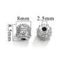 Wholesale Stainless Steel Bead Accessories With Hirback Pattern And Electroplating Process Light Luxury Style Drum Beads