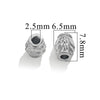Wholesale Stainless Steel Bead Accessories With Hirback Pattern And Electroplating Process Light Luxury Style Drum Beads
