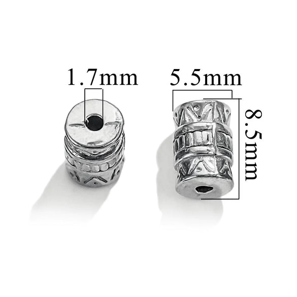Wholesale Stainless Steel Bead Accessories With Hirback Pattern And Electroplating Process Light Luxury Style Drum Beads