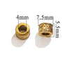 Wholesale Stainless Steel Bead Accessories With Hirback Pattern And Electroplating Process Light Luxury Style Drum Beads