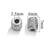 Wholesale Stainless Steel Bead Accessories With Hirback Pattern And Electroplating Process Light Luxury Style Drum Beads