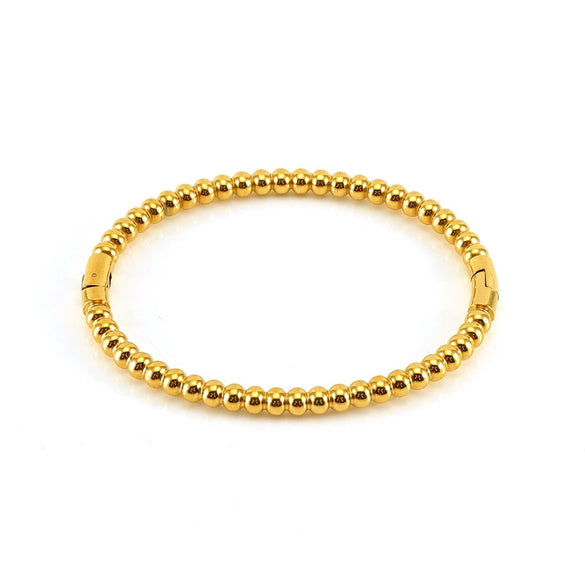Wholesale Stainless Steel Bead Bracelet Retro Style With Electroplating For Female