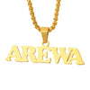 Wholesale Stainless Steel Bead Chain Necklace Rock Style Geometric Electroplated Unisex