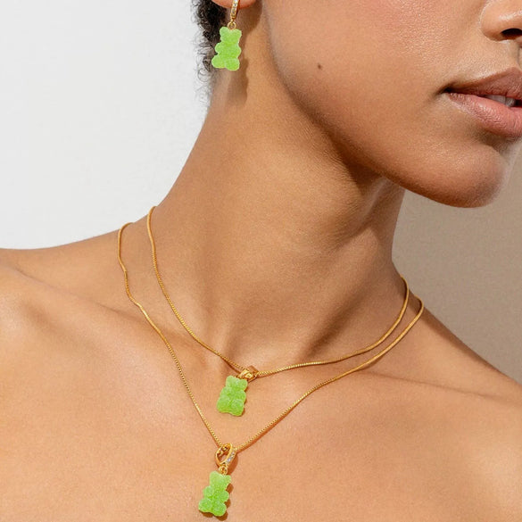 Wholesale Stainless Steel Bear Pendant Accessories With Electroplating Design