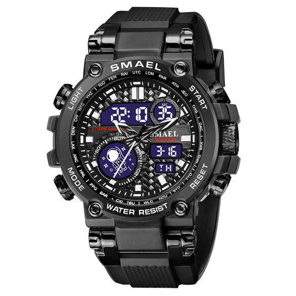 Wholesale Stainless Steel Belt Men's Multifunctional Electronic Quartz Watch With Dual Time Calendar And Round Dial Waterproof And Leisure Style
