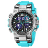 Wholesale Stainless Steel Belt Men's Multifunctional Electronic Quartz Watch With Dual Time Calendar And Round Dial Waterproof And Leisure Style