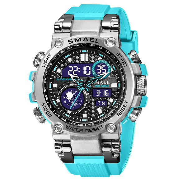 Wholesale Stainless Steel Belt Men's Multifunctional Electronic Quartz Watch With Dual Time Calendar And Round Dial Waterproof And Leisure Style
