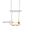 Wholesale Stainless Steel Birthstone Necklace With Arrow Piercing Heart Pendant Electroplated In 18K Gold
