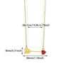 Wholesale Stainless Steel Birthstone Necklace With Arrow Piercing Heart Pendant Electroplated In 18K Gold
