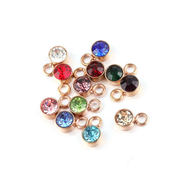 Wholesale Stainless Steel Birthstone Pendant Jewelry Accessories With Electroplating