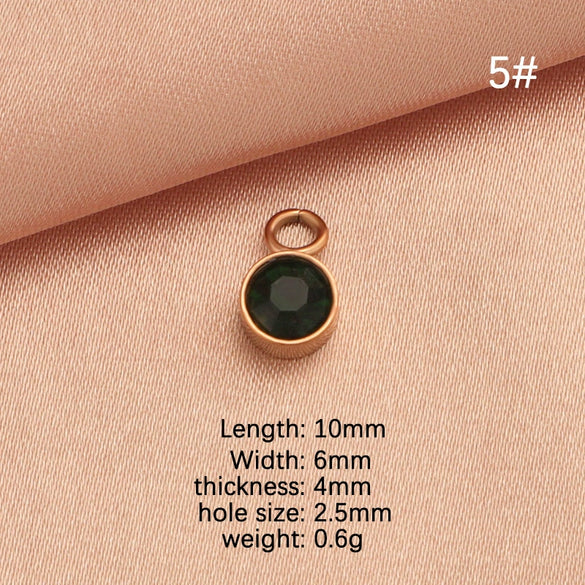 Wholesale Stainless Steel Birthstone Pendant Jewelry Accessories With Electroplating